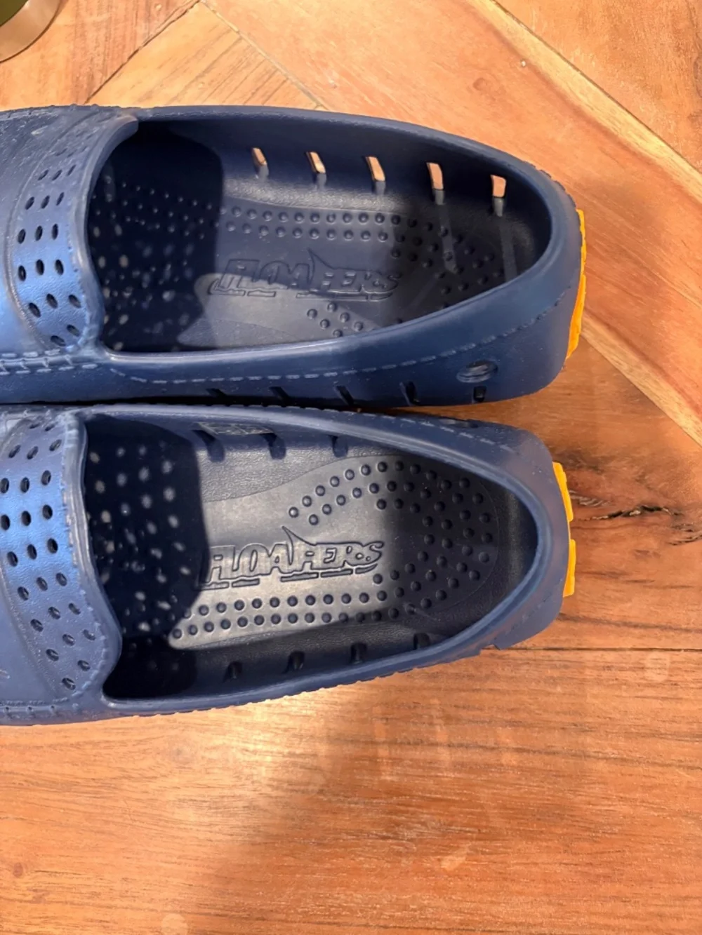 Boys Floafers Size 7- Big Kid- Navy with Orange
